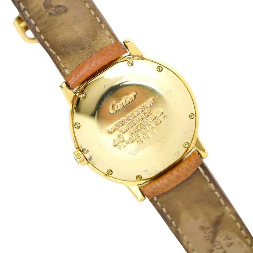 Montre CARTIER "Must II" en vermeil et cuir - Image 4