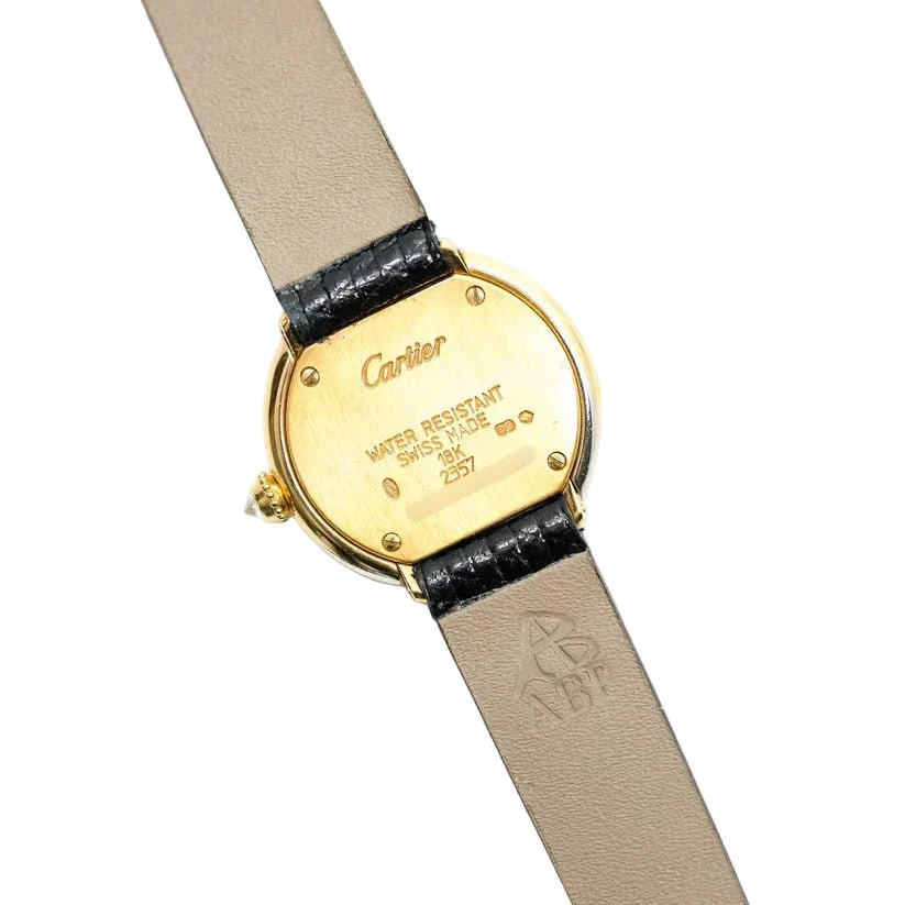 Montre CARTIER "Trinity" en or jaune, or rose, or blanc et cuir - Image 4