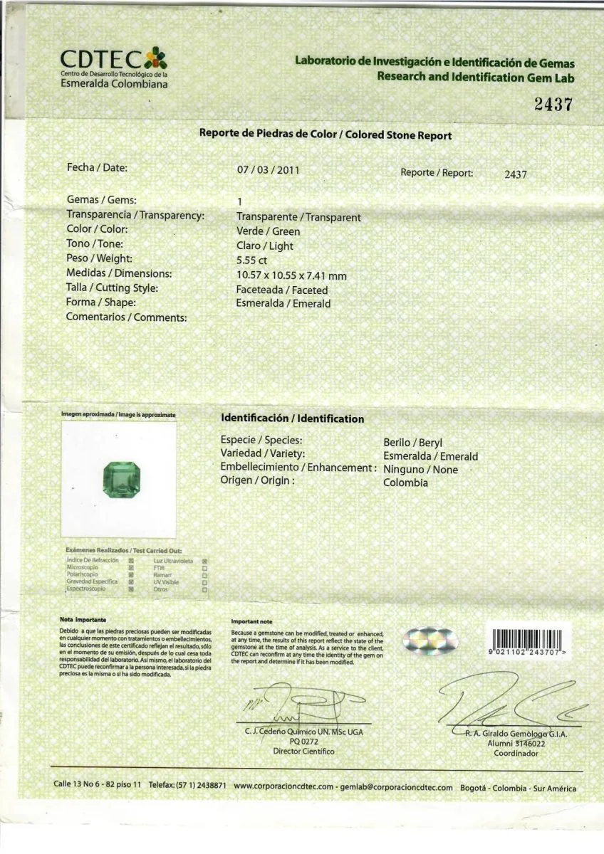 Certified 5.55 Carat Colombian Natural Emerald Heart Diamond Ring - Image 9