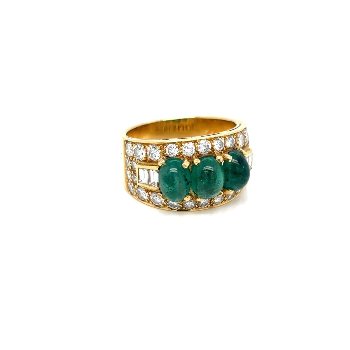 Bague BULGARI "Trombino' émeraude et diamants - Image 8