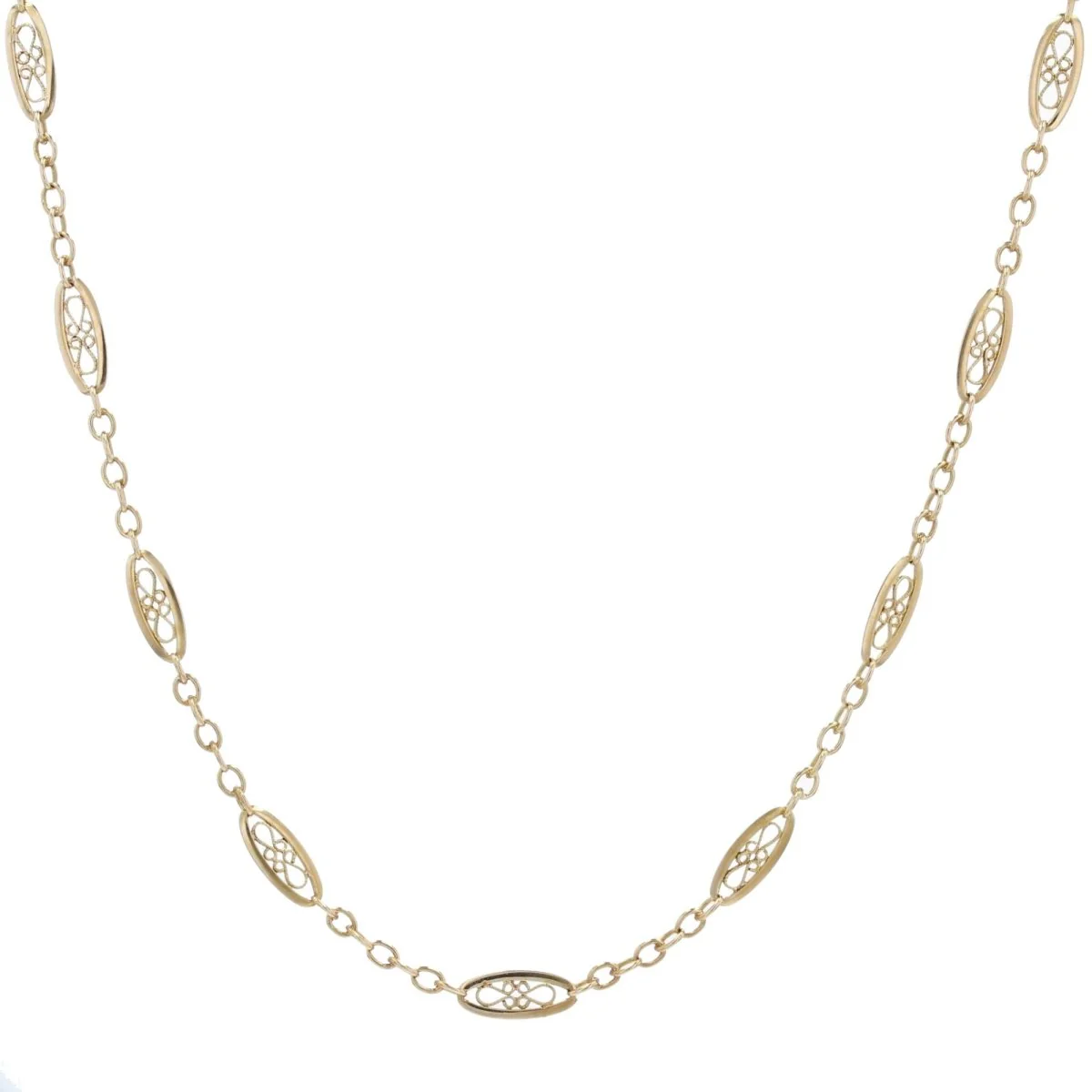 Collier Maille filigrane en or jaune