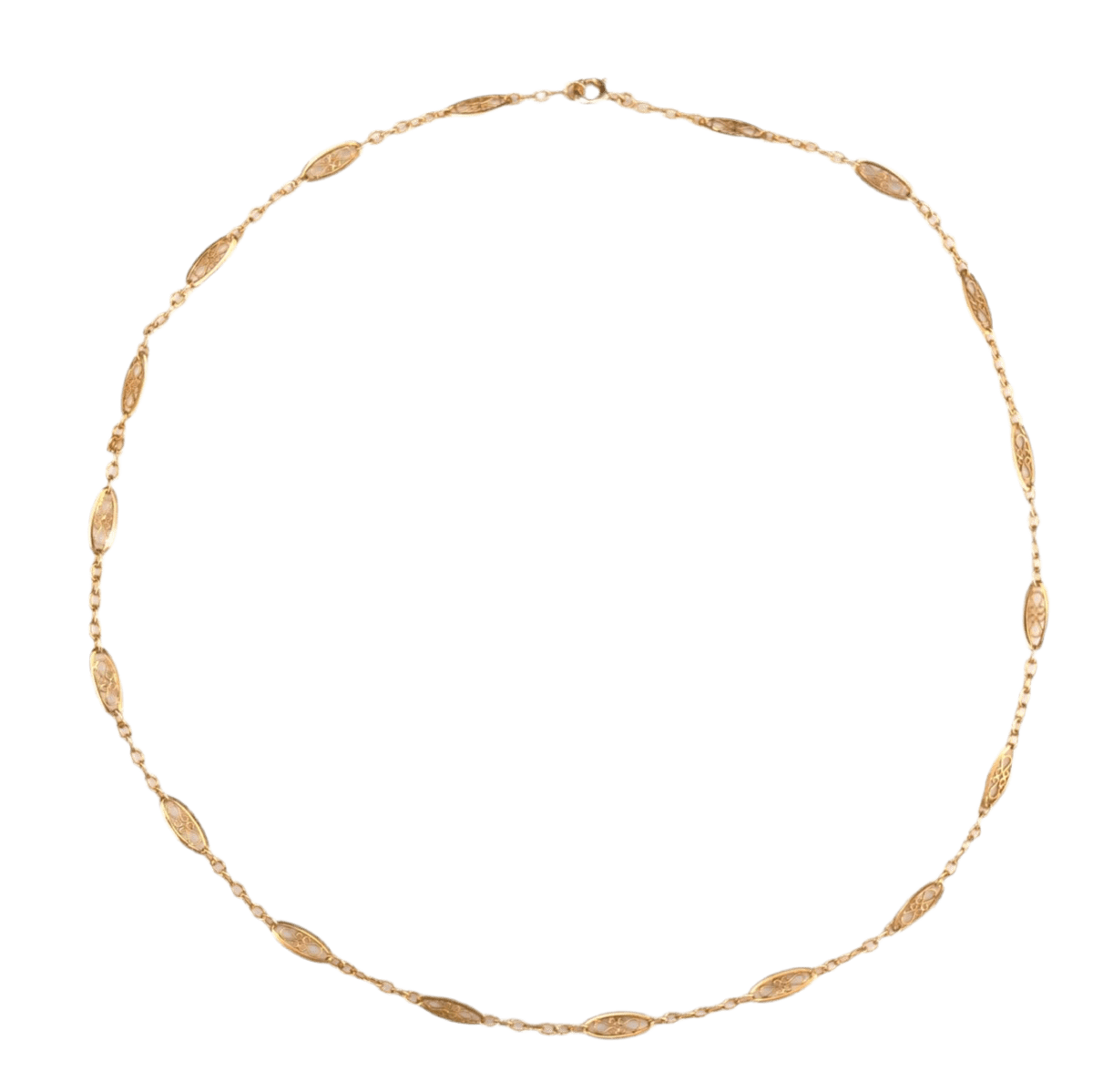 Collier Maille filigrane en or jaune - Image 3