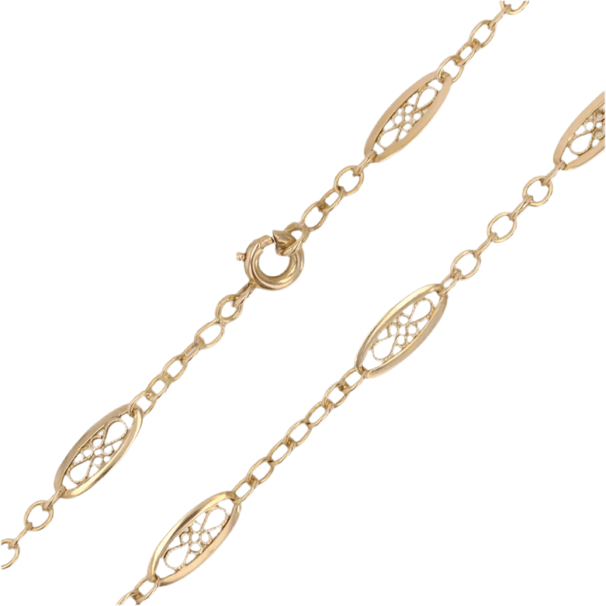 Collier Maille filigrane en or jaune - Image 4