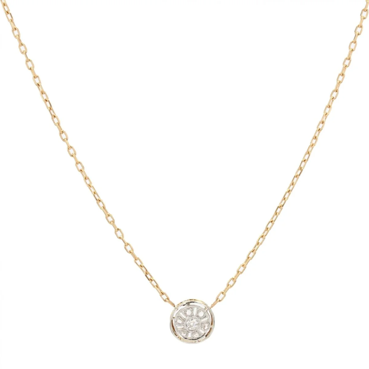 Collier Chaîne en or jaune et diamants
