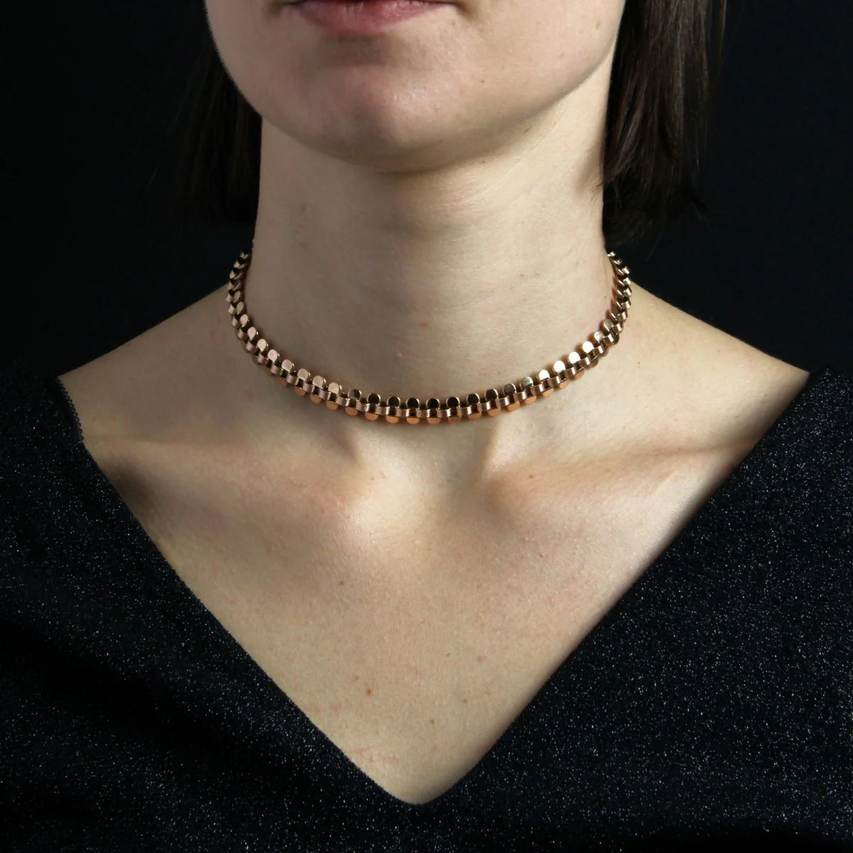 Collier Ras de Cou en or rose - Image 2