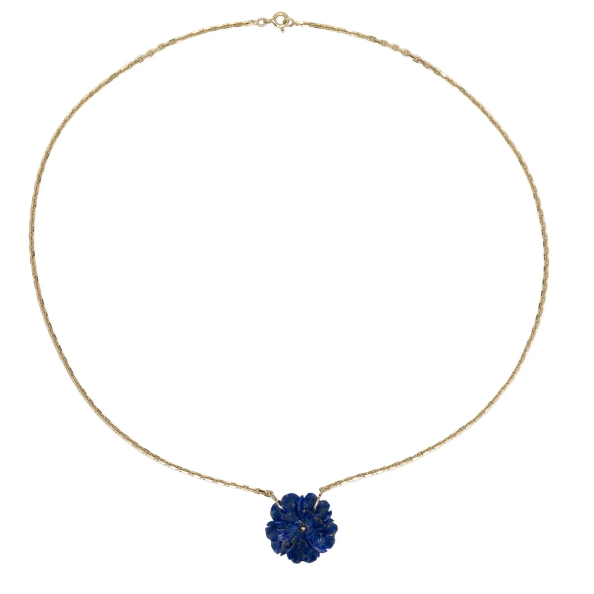 Collier Chaîne en or jaune et lapis-lazuli - Image 4