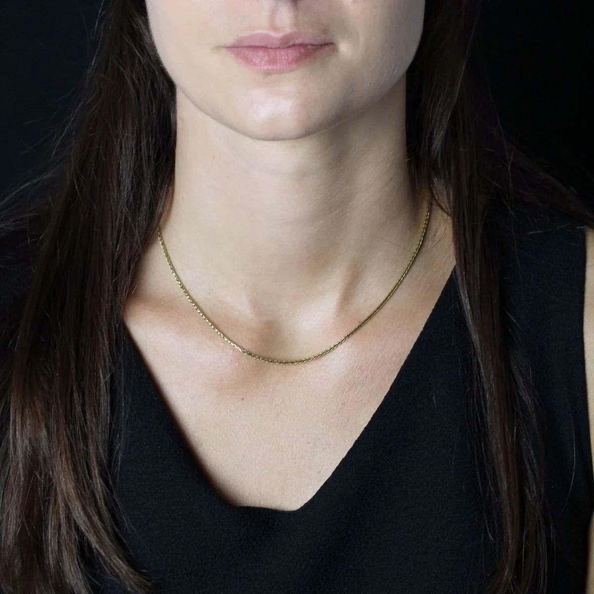 Collier Maille en or jaune et or blanc - Image 2