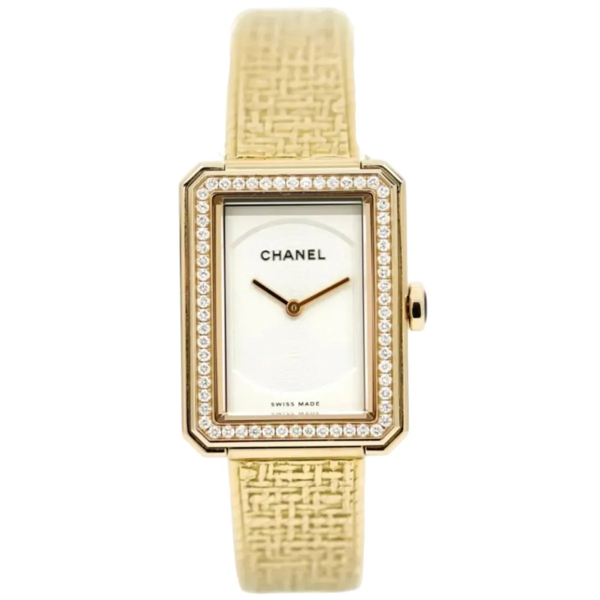 Montre CHANEL "Boy·Friend Tweed" en or jaune et diamants