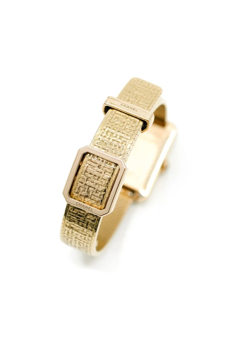 Montre CHANEL "Boy·Friend Tweed" en or jaune et diamants - Image 11