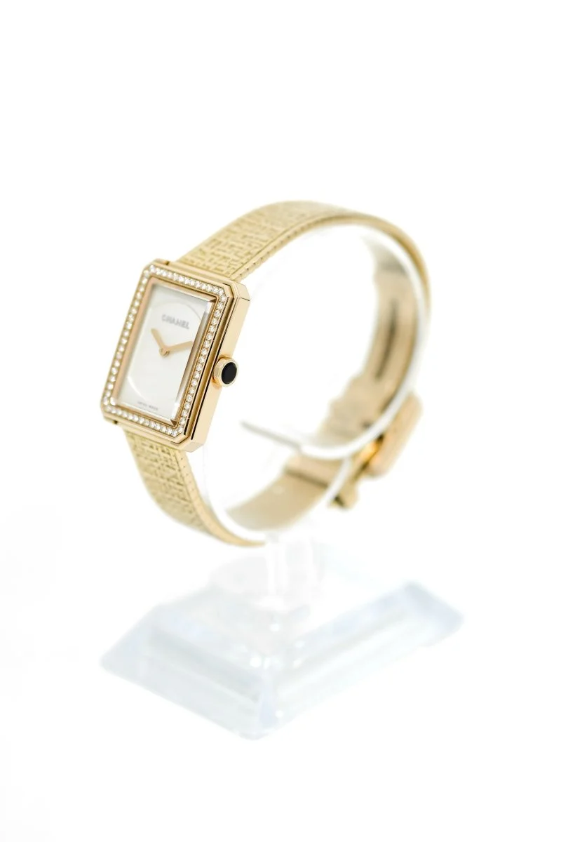 Montre CHANEL "Boy·Friend Tweed" en or jaune et diamants - Image 3