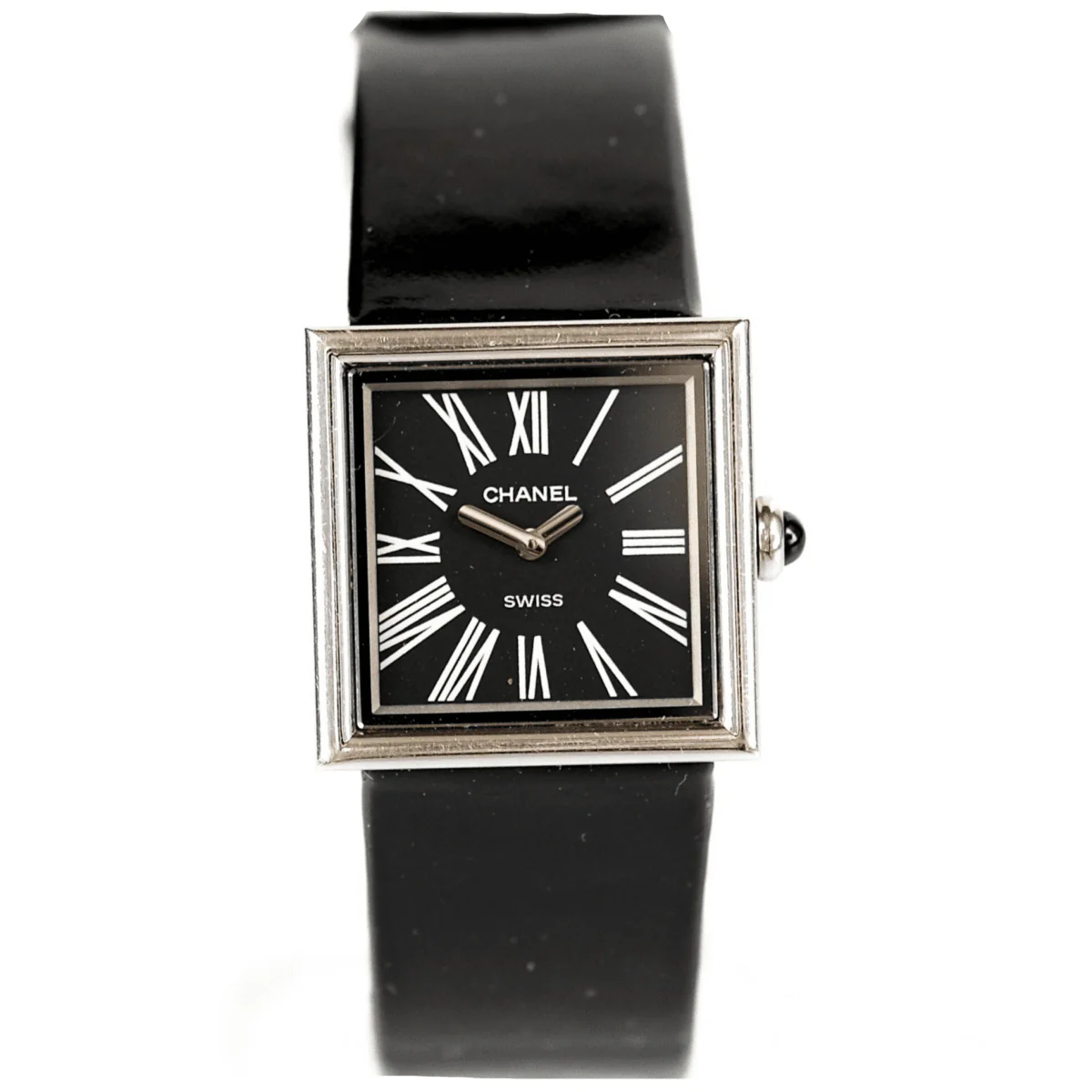 Montre CHANEL "Mademoiselle" en acier, cuir et quartz