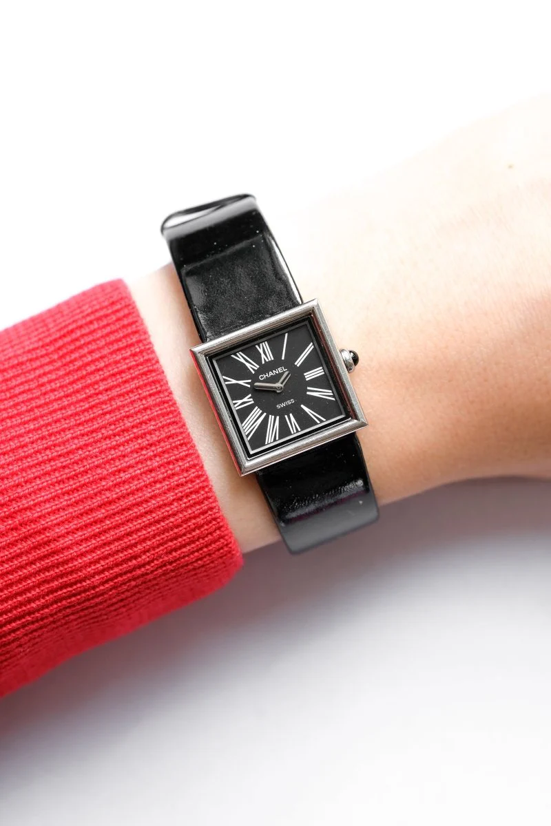 Montre CHANEL "Mademoiselle" en acier, cuir et quartz - Image 2
