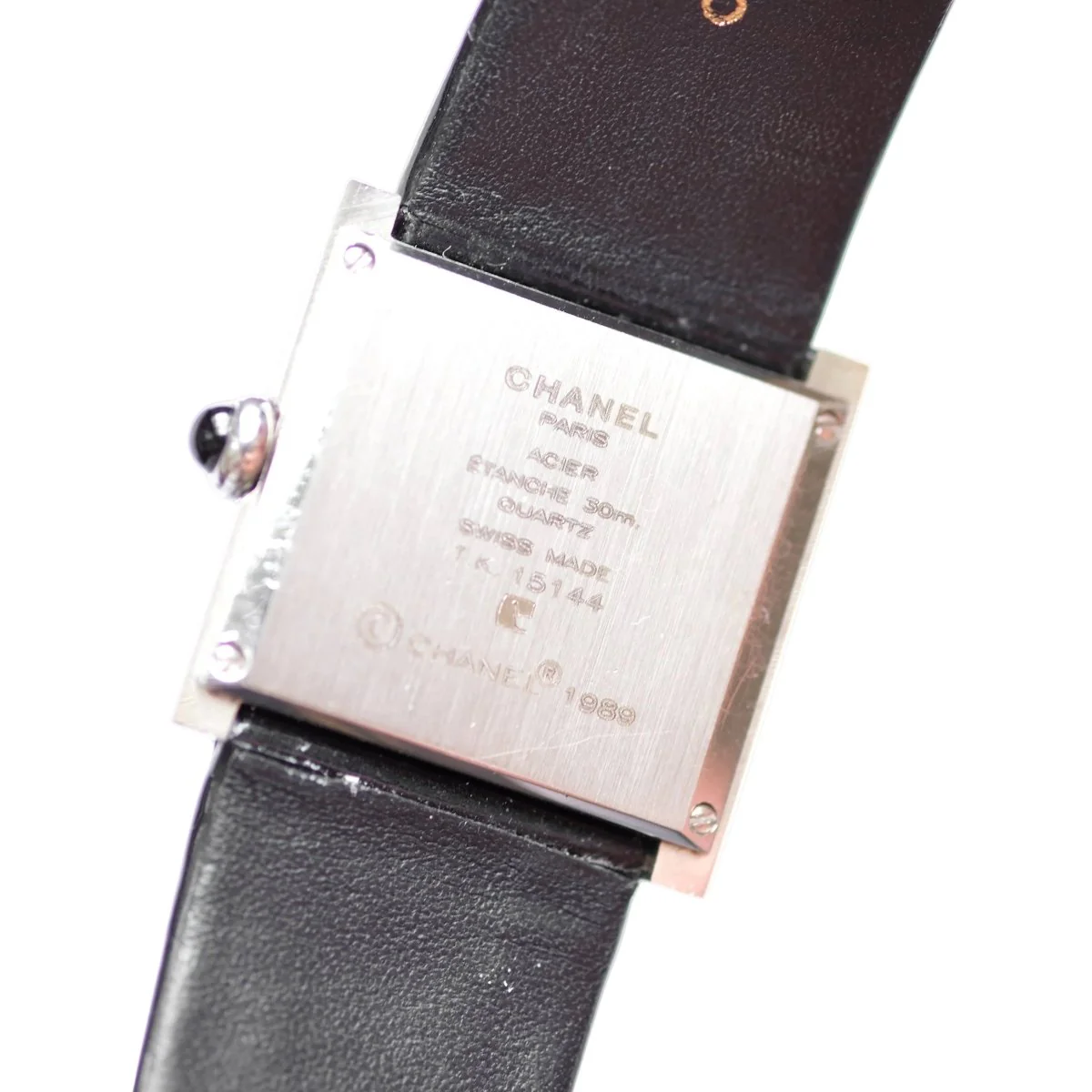 Montre CHANEL "Mademoiselle" en acier, cuir et quartz - Image 5