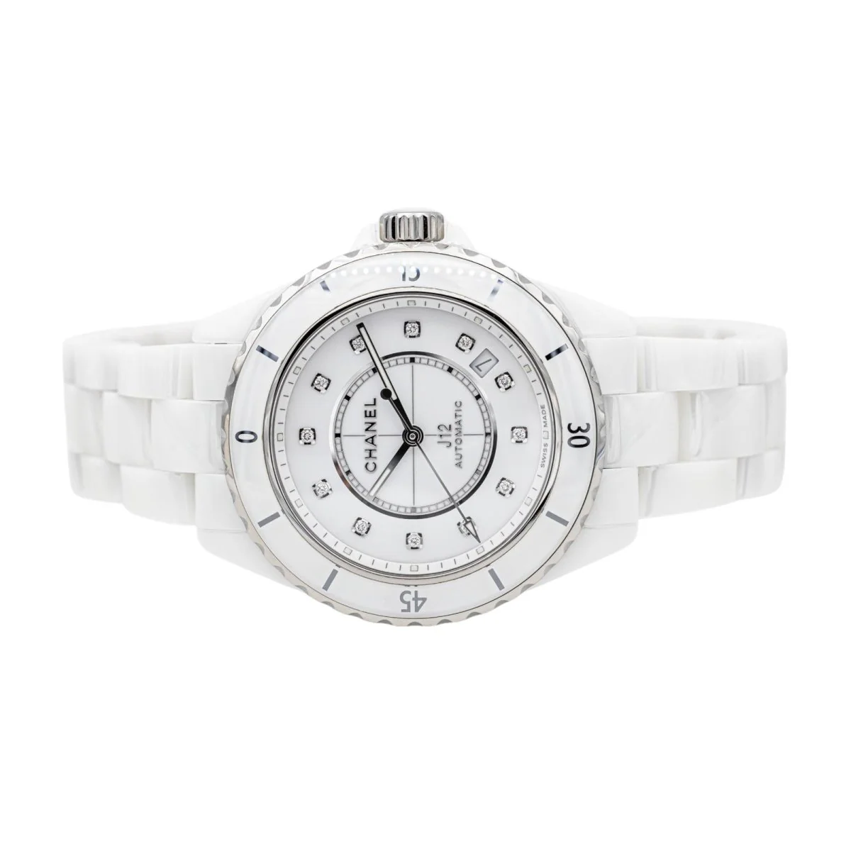 Montre Mécanique CHANEL "J12" en céramique et diamants - Image 3