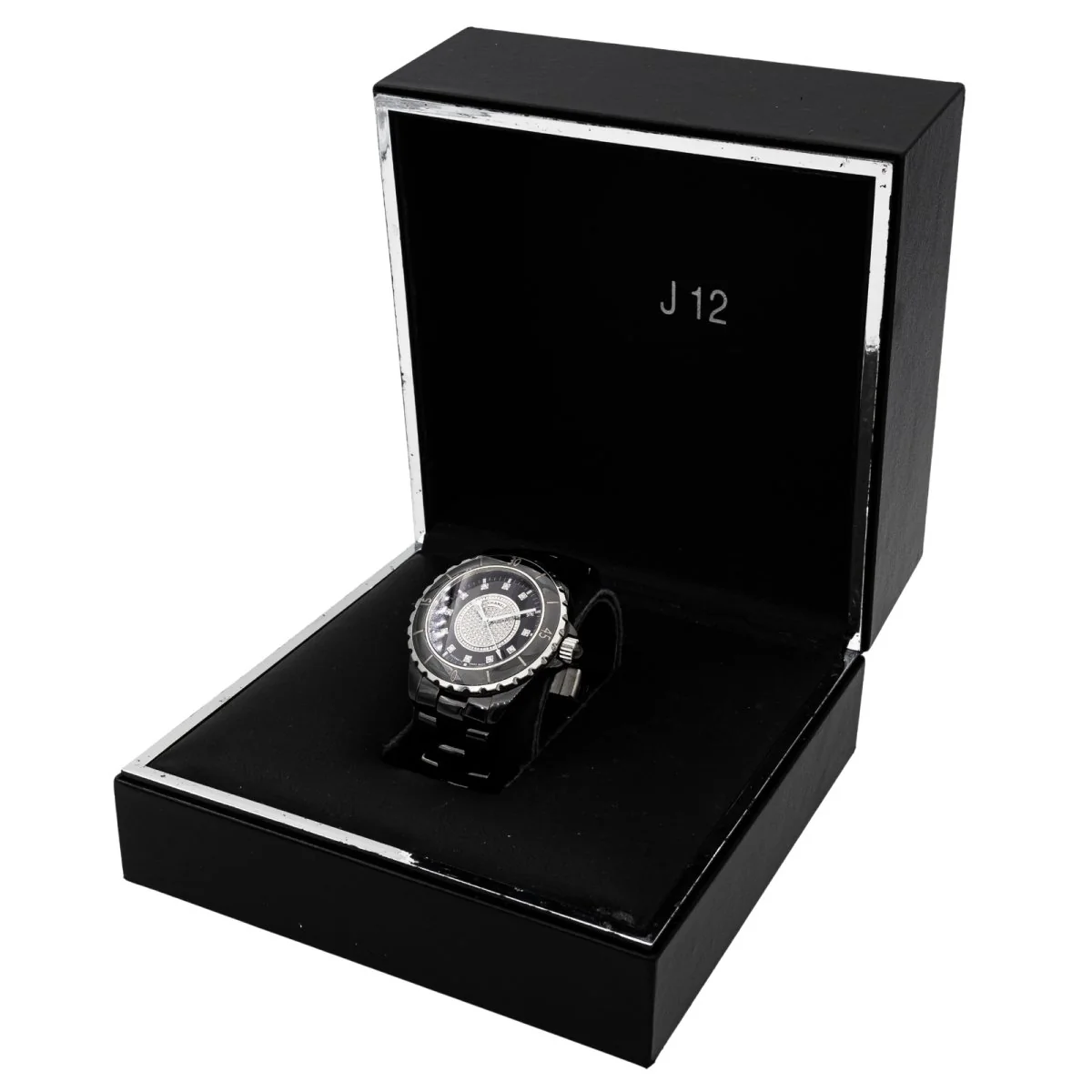 Montre Automatique CHANEL "J12" en céramique noire et diamants - Image 7