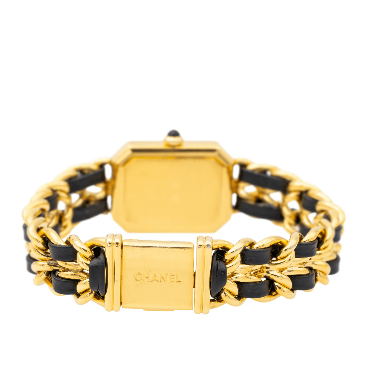 Montre CHANEL "Première" plaqué or, cuir et saphir - Image 4