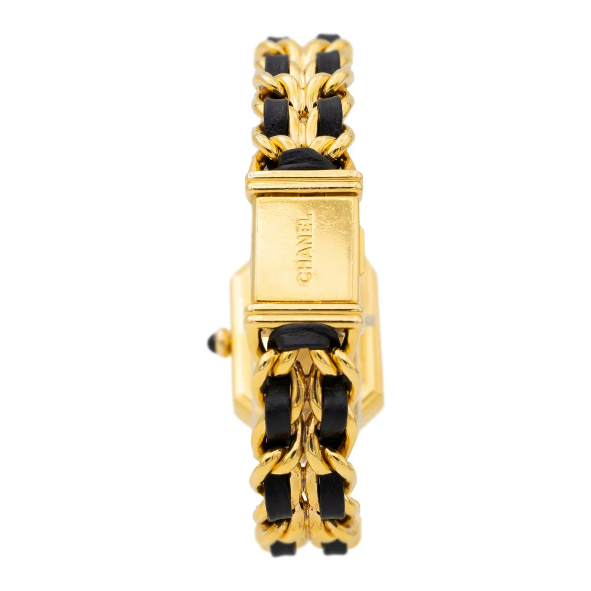 Montre CHANEL "Première" en cuir et plaqué or - Image 5