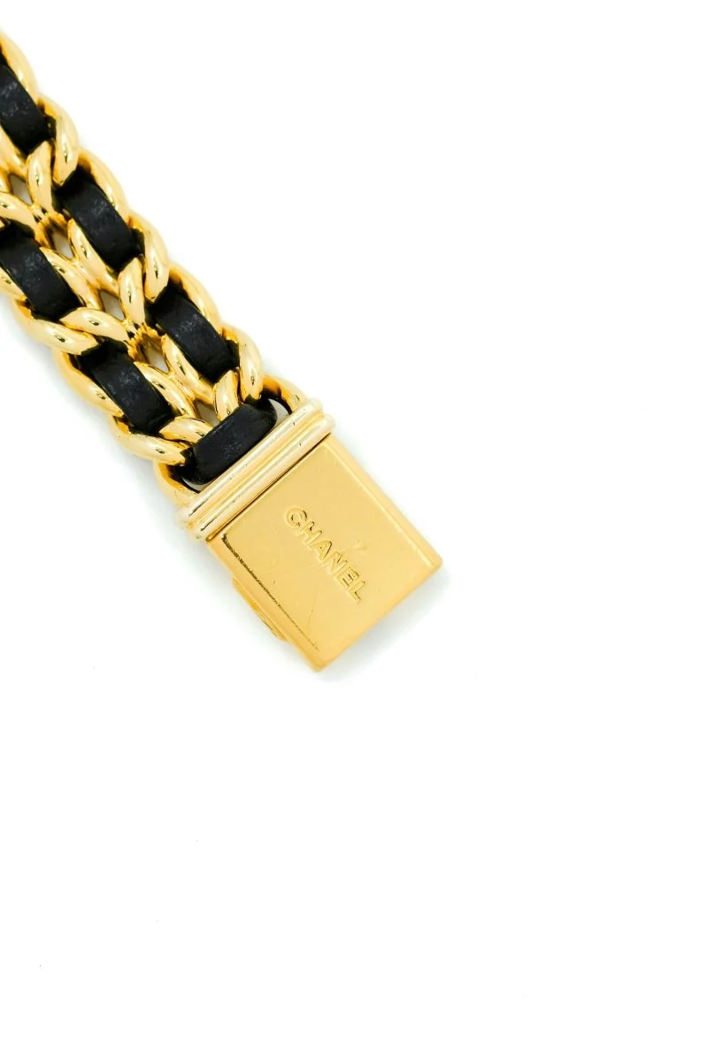 Chanel Première - Plaquée or & cuir - M - Image 8