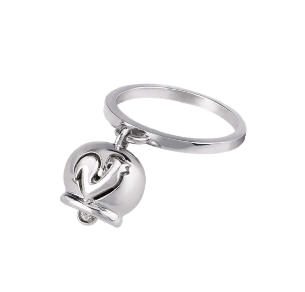 Bague "Anneau de Cloche" en or blanc et diamant