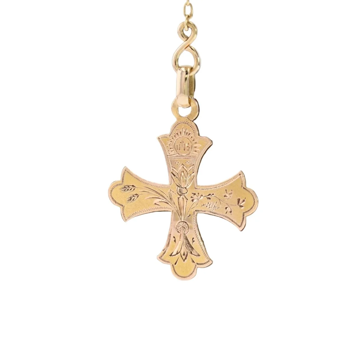 Collier Pendentif en or rose et corail - Image 4