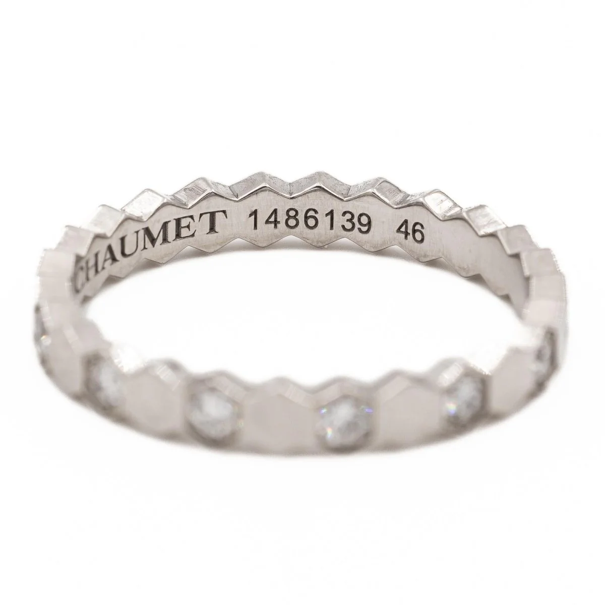 Bague Alliance "Bee my Love" en or blanc et diamants - Image 6
