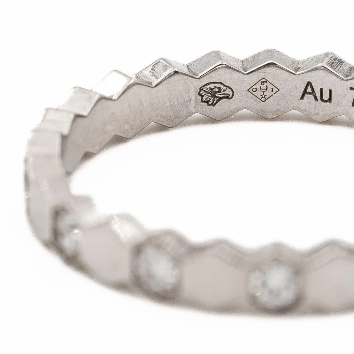 Bague Alliance "Bee my Love" en or blanc et diamants - Image 7