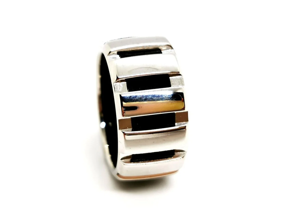 Bague Bandeau CHAUMET "Class One" en or blanc et diamants - Image 10