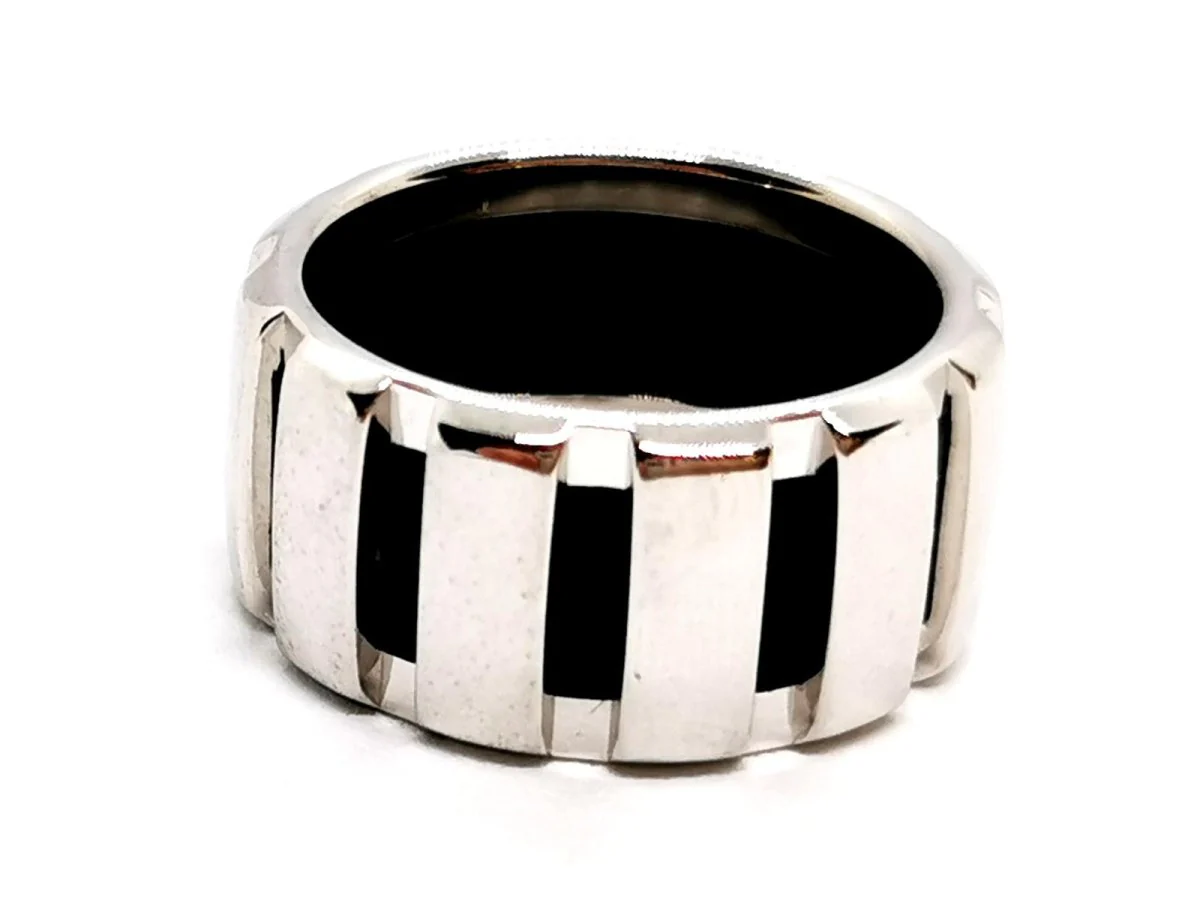 Bague Bandeau CHAUMET "Class One" en or blanc et diamants - Image 5