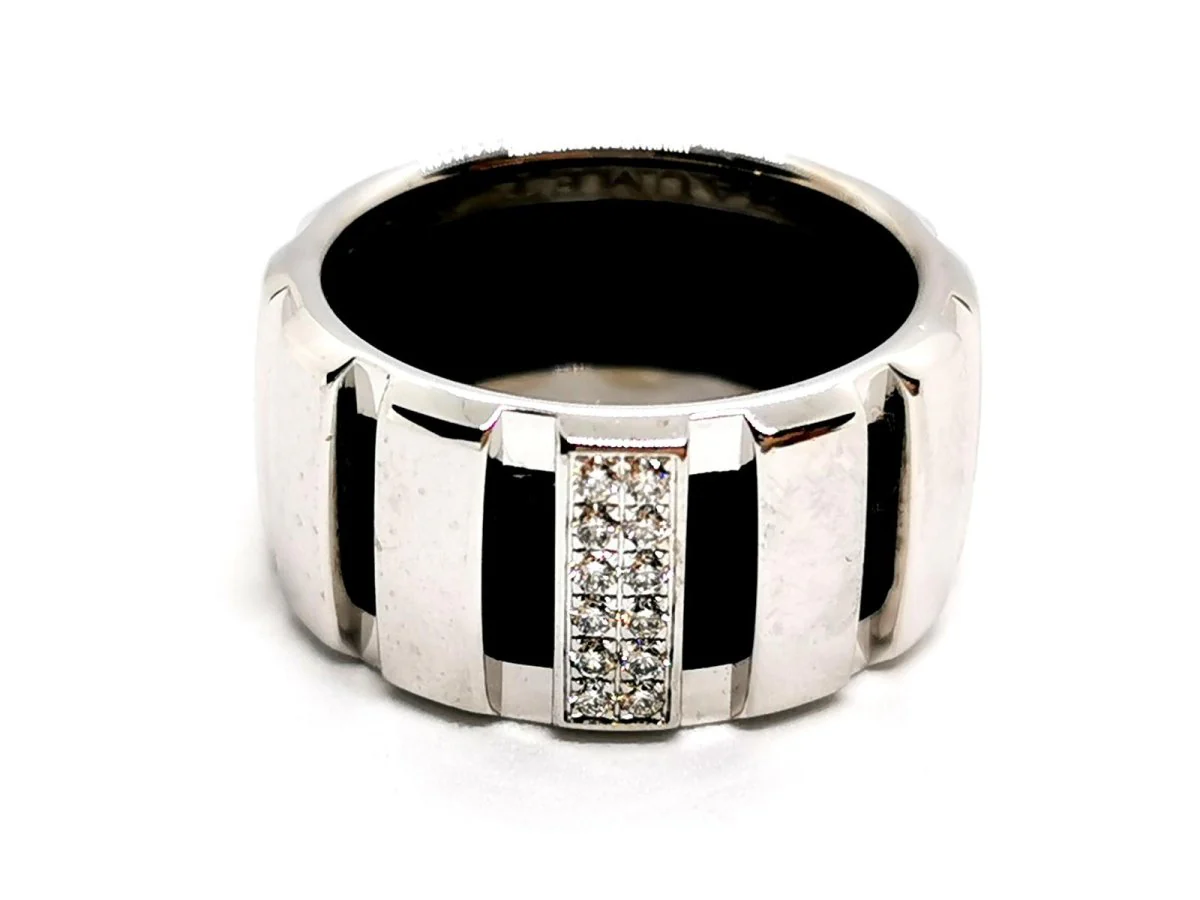 Bague Bandeau CHAUMET "Class One" en or blanc et diamants - Image 6
