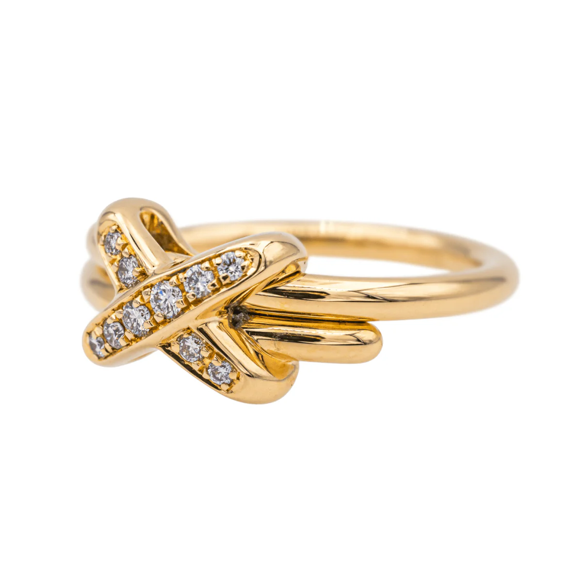 Bague Chaumet "Jeux de Liens" en or rose et diamants - Image 3