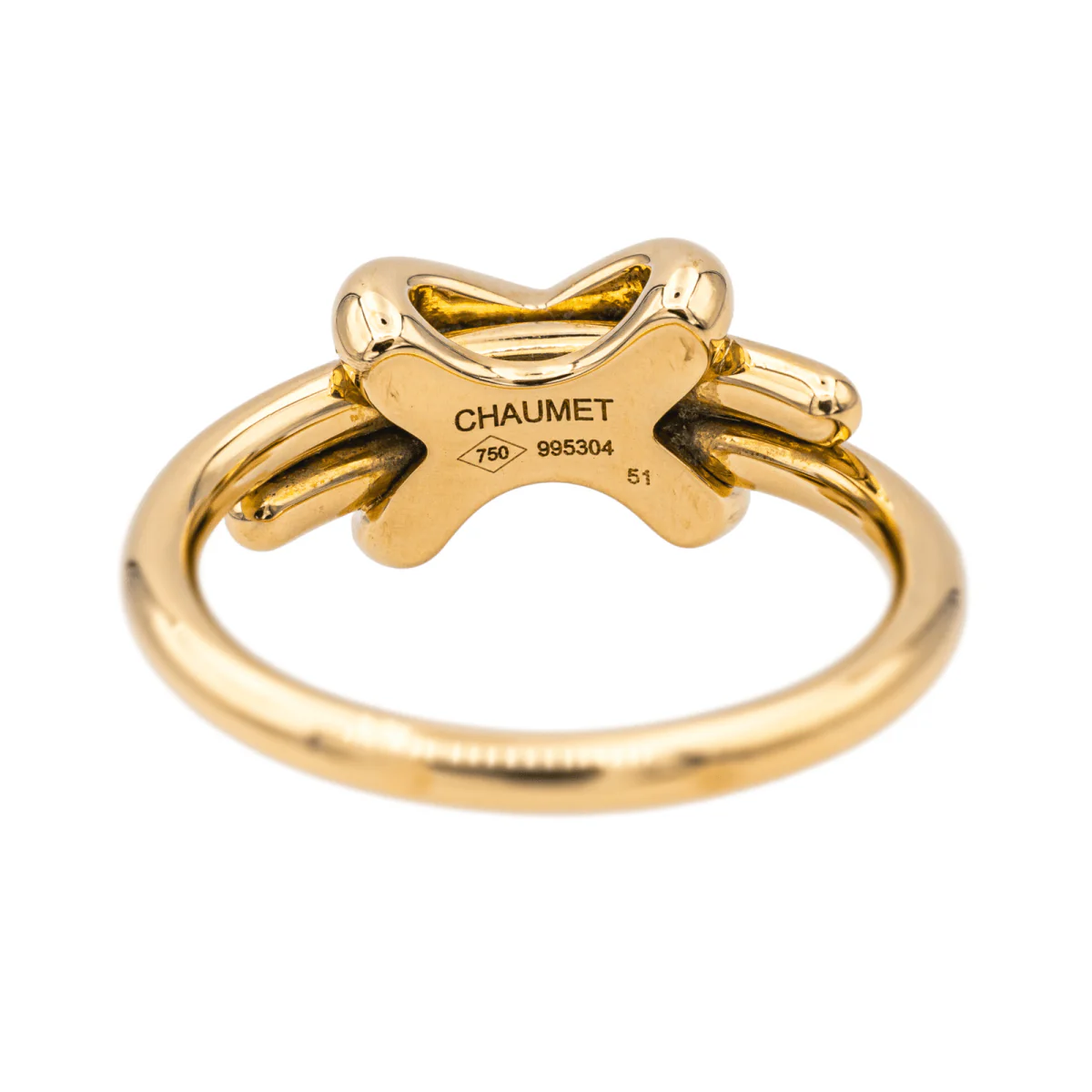 Bague Chaumet "Jeux de Liens" en or rose et diamants - Image 4
