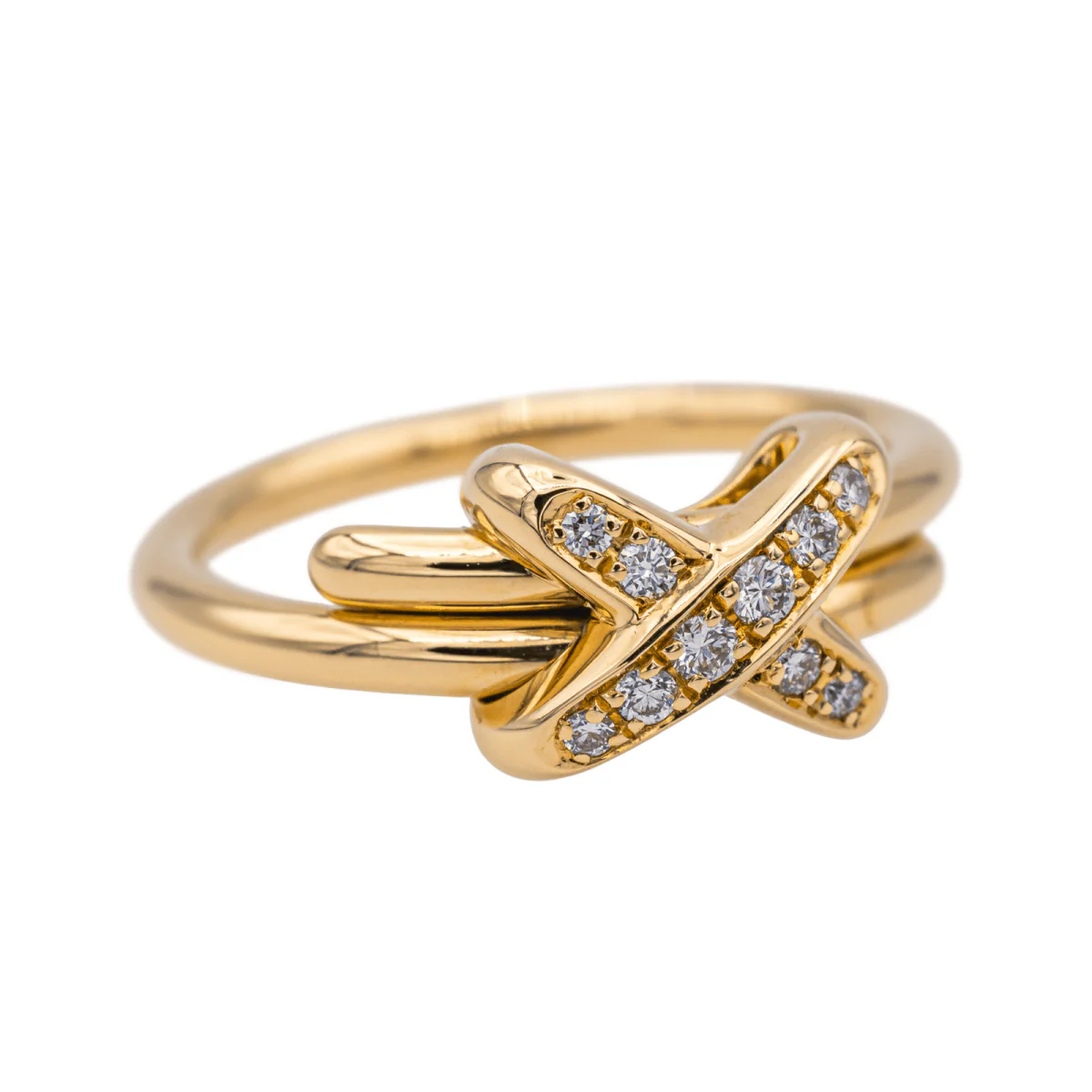 Bague Chaumet "Jeux de Liens" en or rose et diamants - Image 5