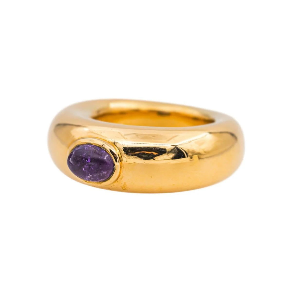 Bague Jonc CHAUMET "Bibendum" en or jaune et améthyste - Image 3