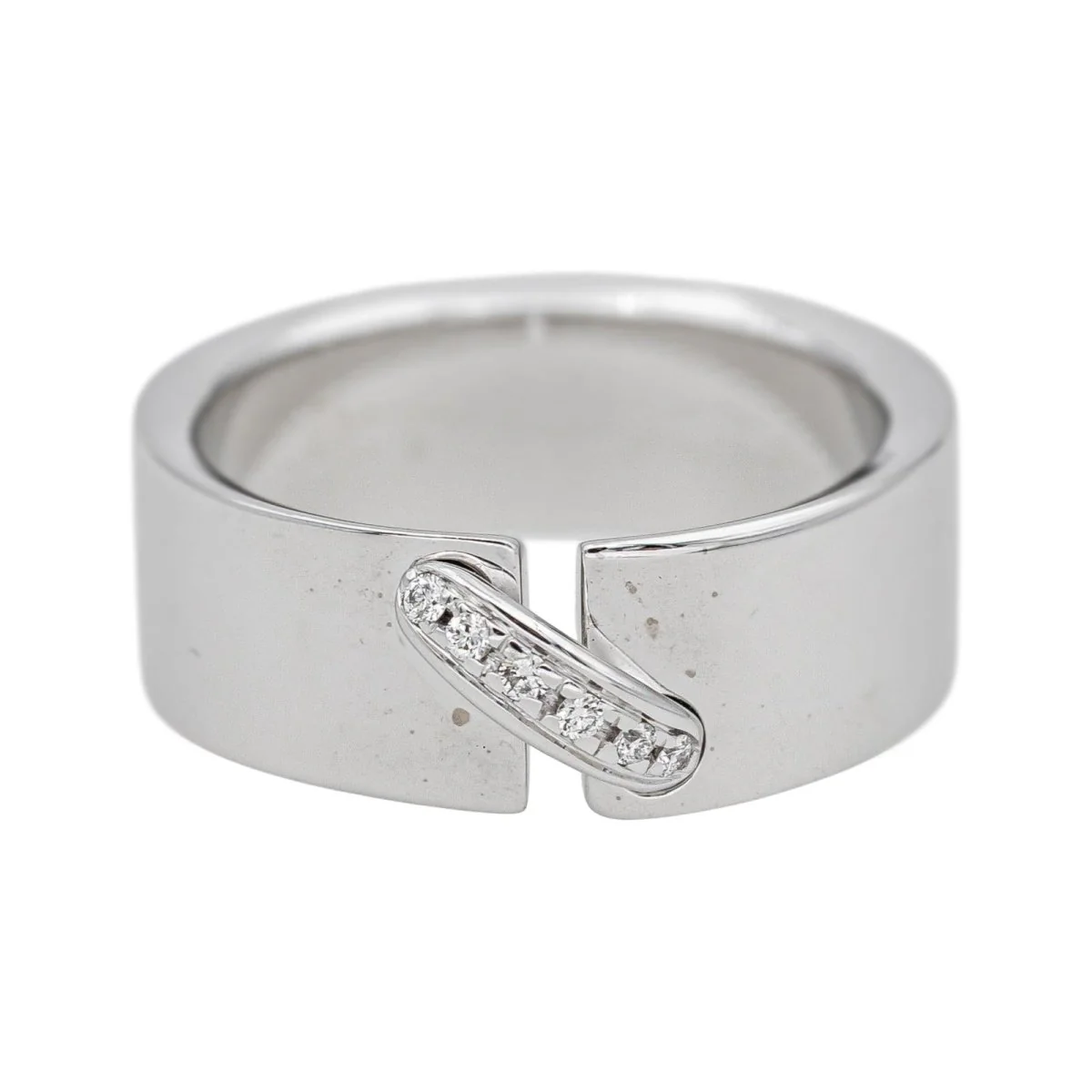 Bague Bandeau CHAUMET "Liens" en or blanc et diamants