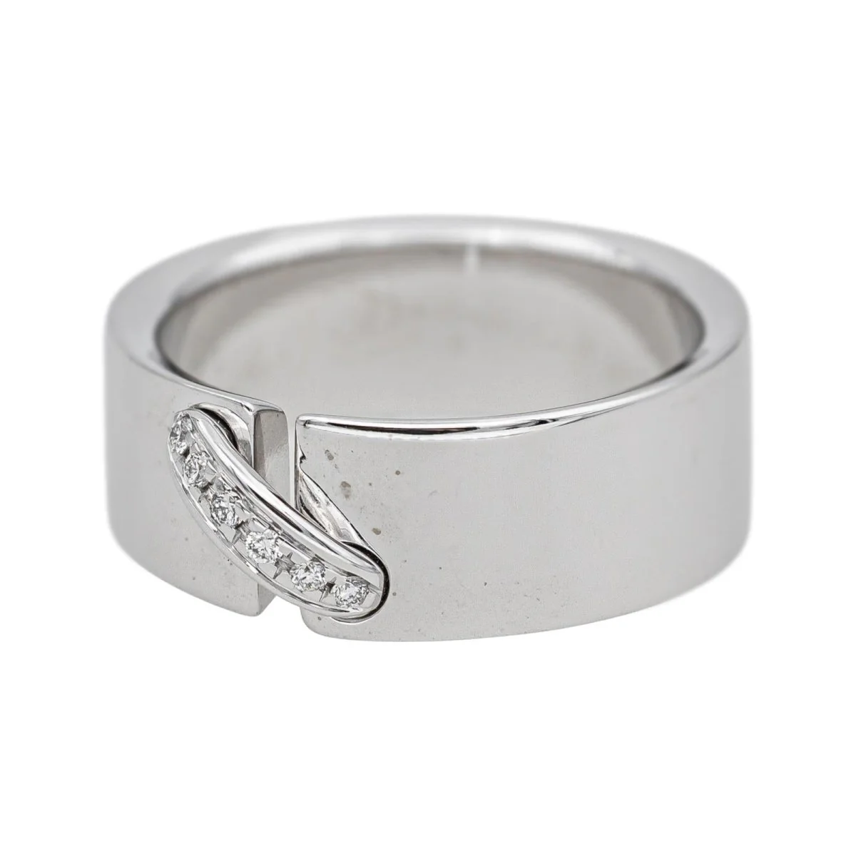 Bague Bandeau CHAUMET "Liens" en or blanc et diamants - Image 3