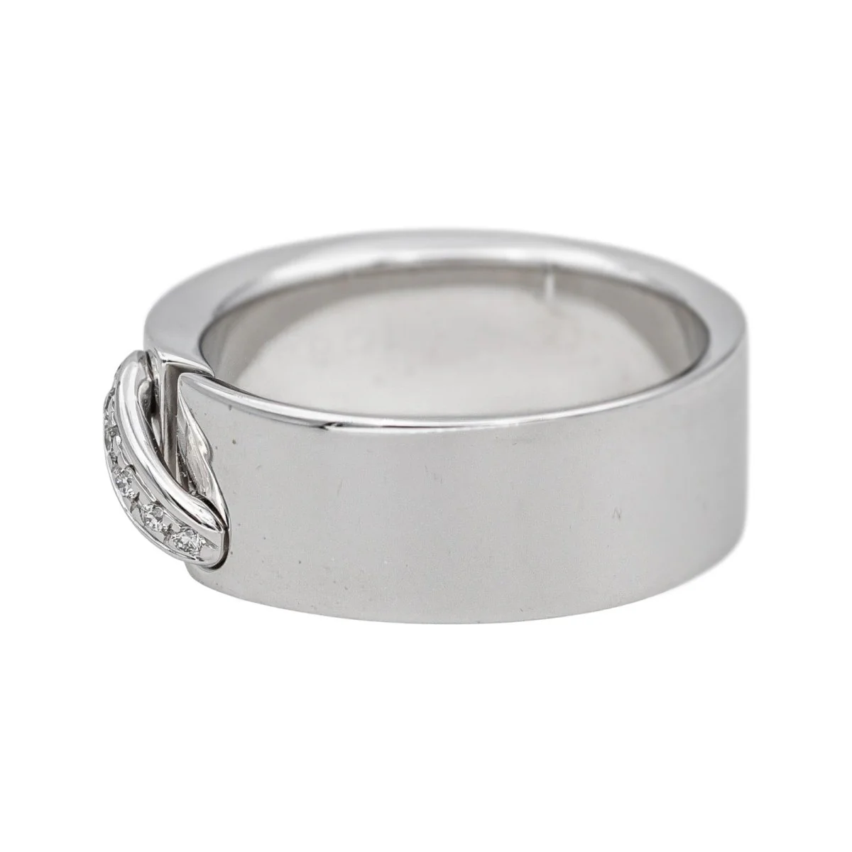 Bague Bandeau CHAUMET "Liens" en or blanc et diamants - Image 4