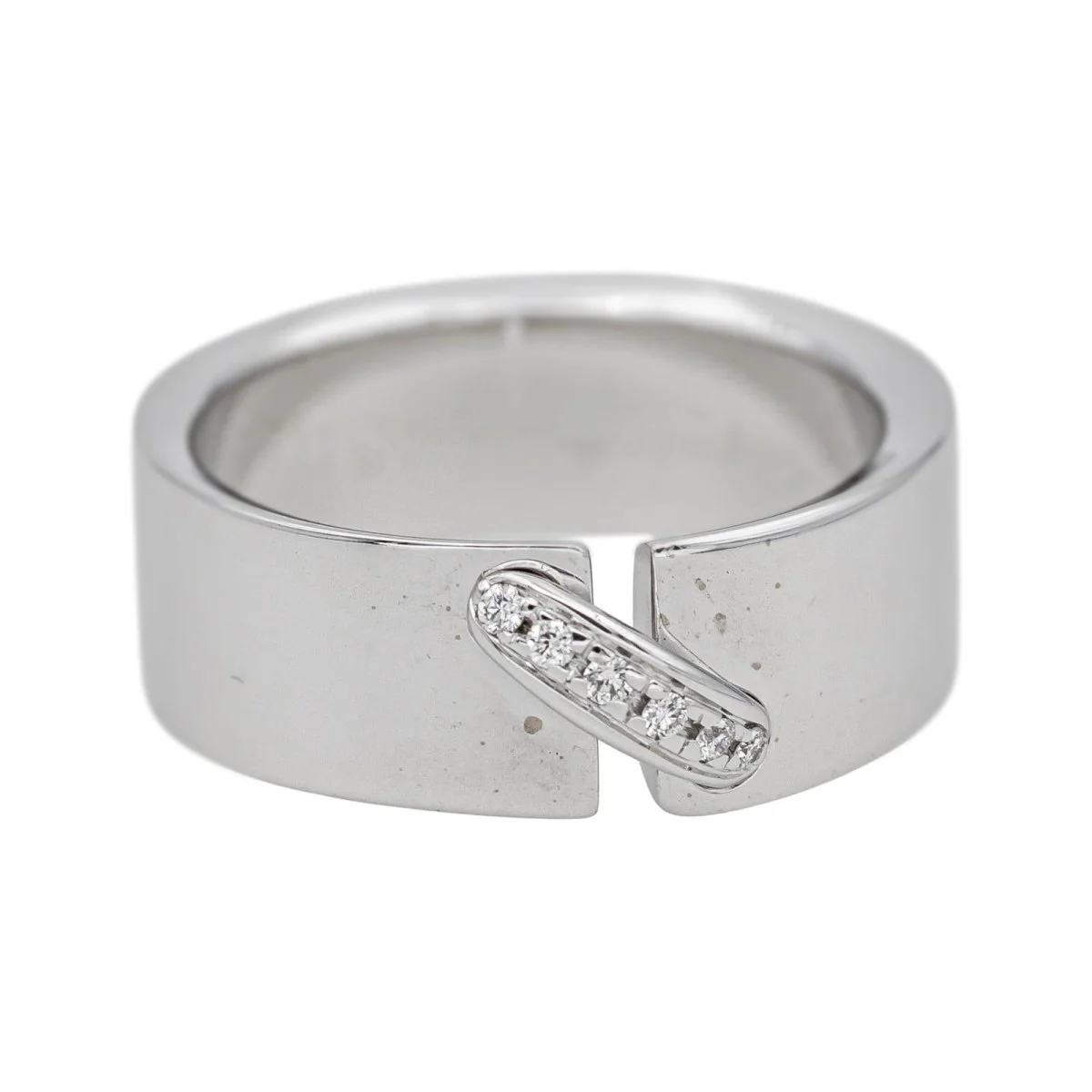 Bague Bandeau CHAUMET "Liens" en or blanc et diamants - Image 6