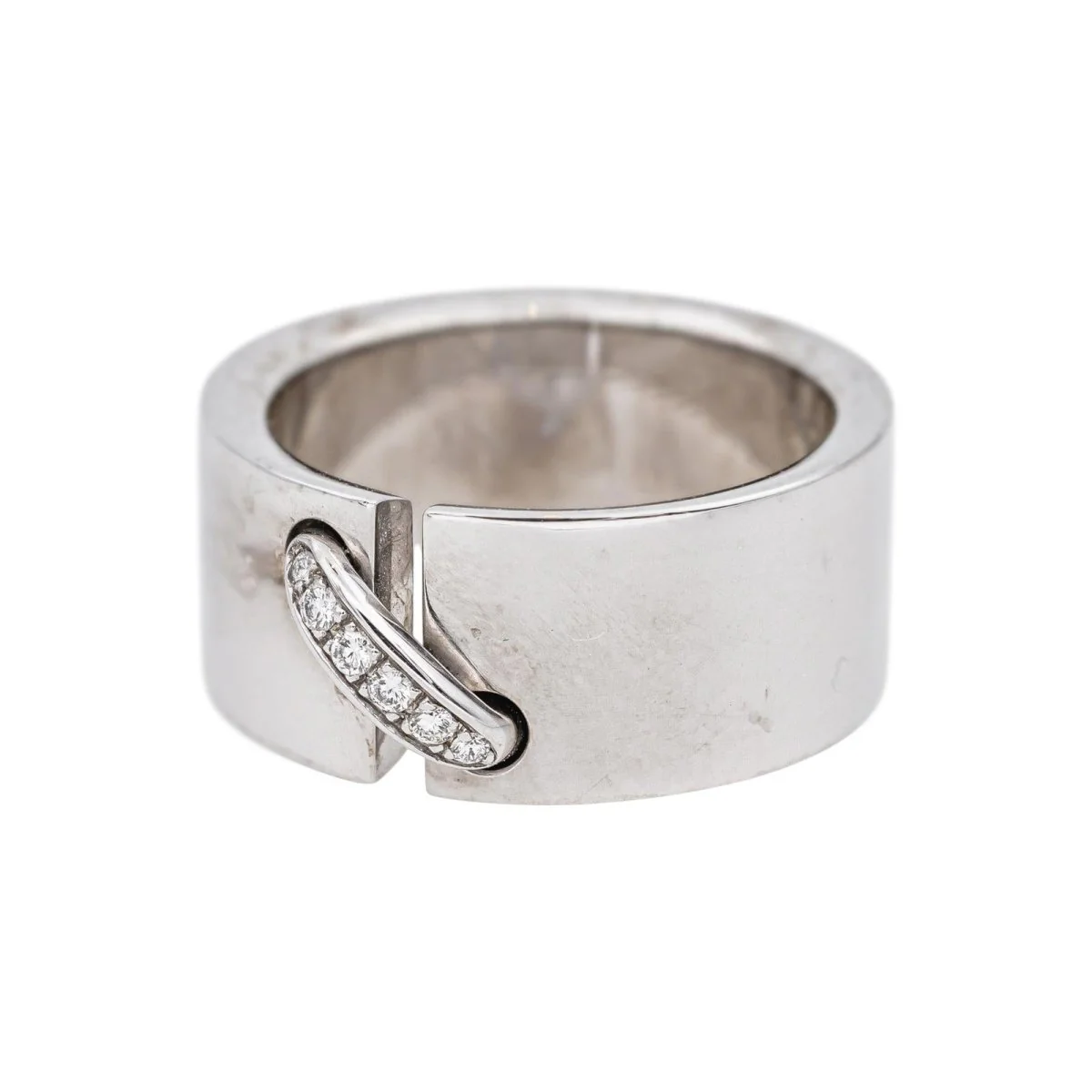 Bague Bandeau CHAUMET "Liens" en or blanc et diamants - Image 3