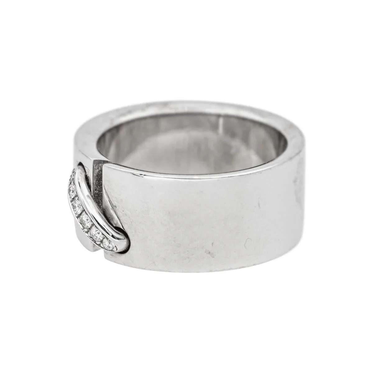 Bague Bandeau CHAUMET "Liens" en or blanc et diamants - Image 4
