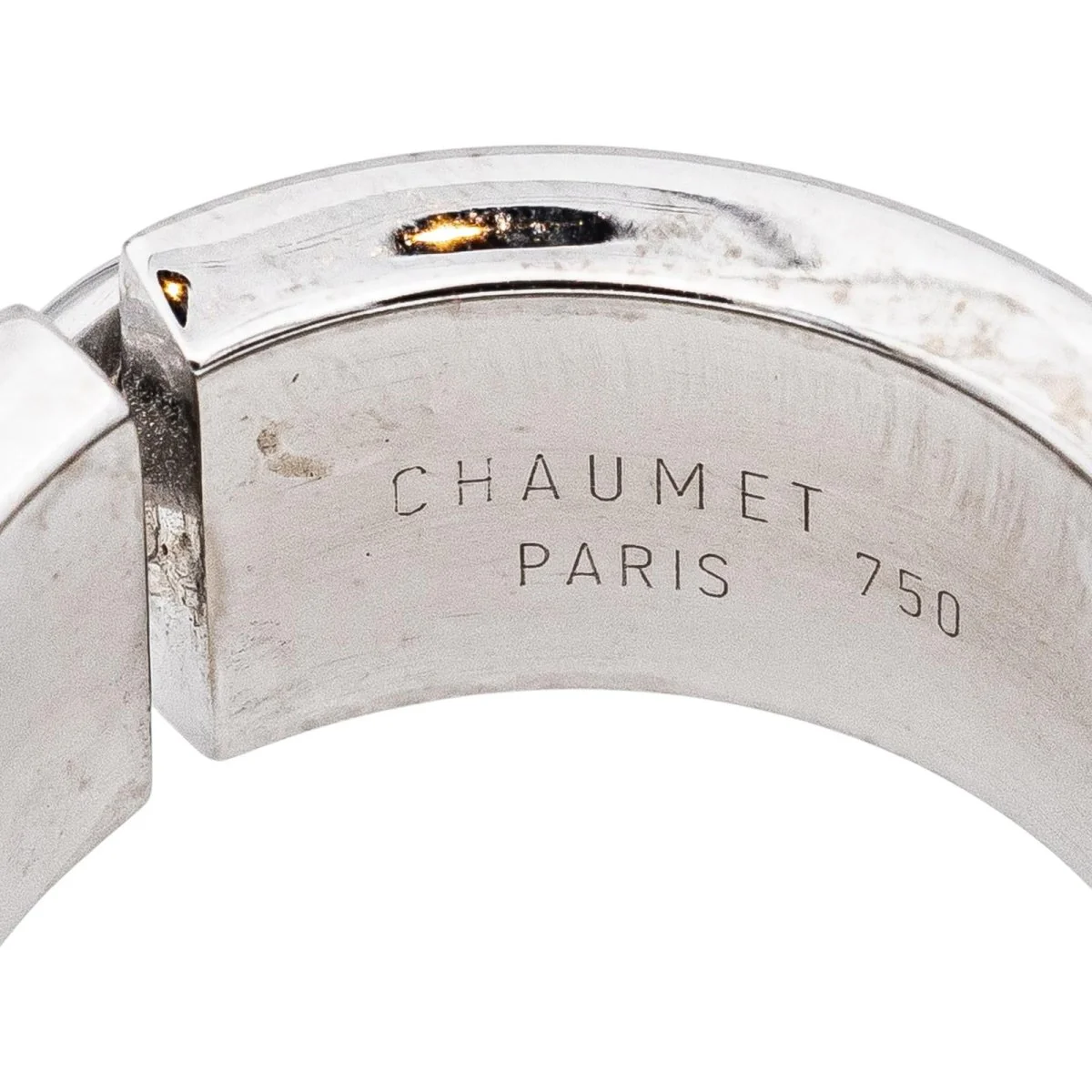 Bague Bandeau CHAUMET "Liens" en or blanc et diamants - Image 5