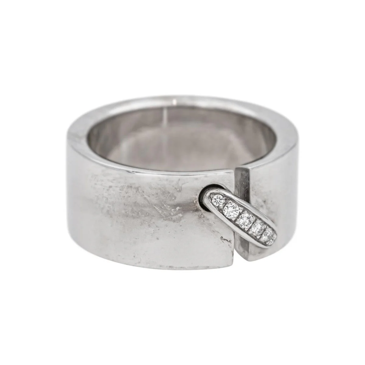 Bague Bandeau CHAUMET "Liens" en or blanc et diamants - Image 7