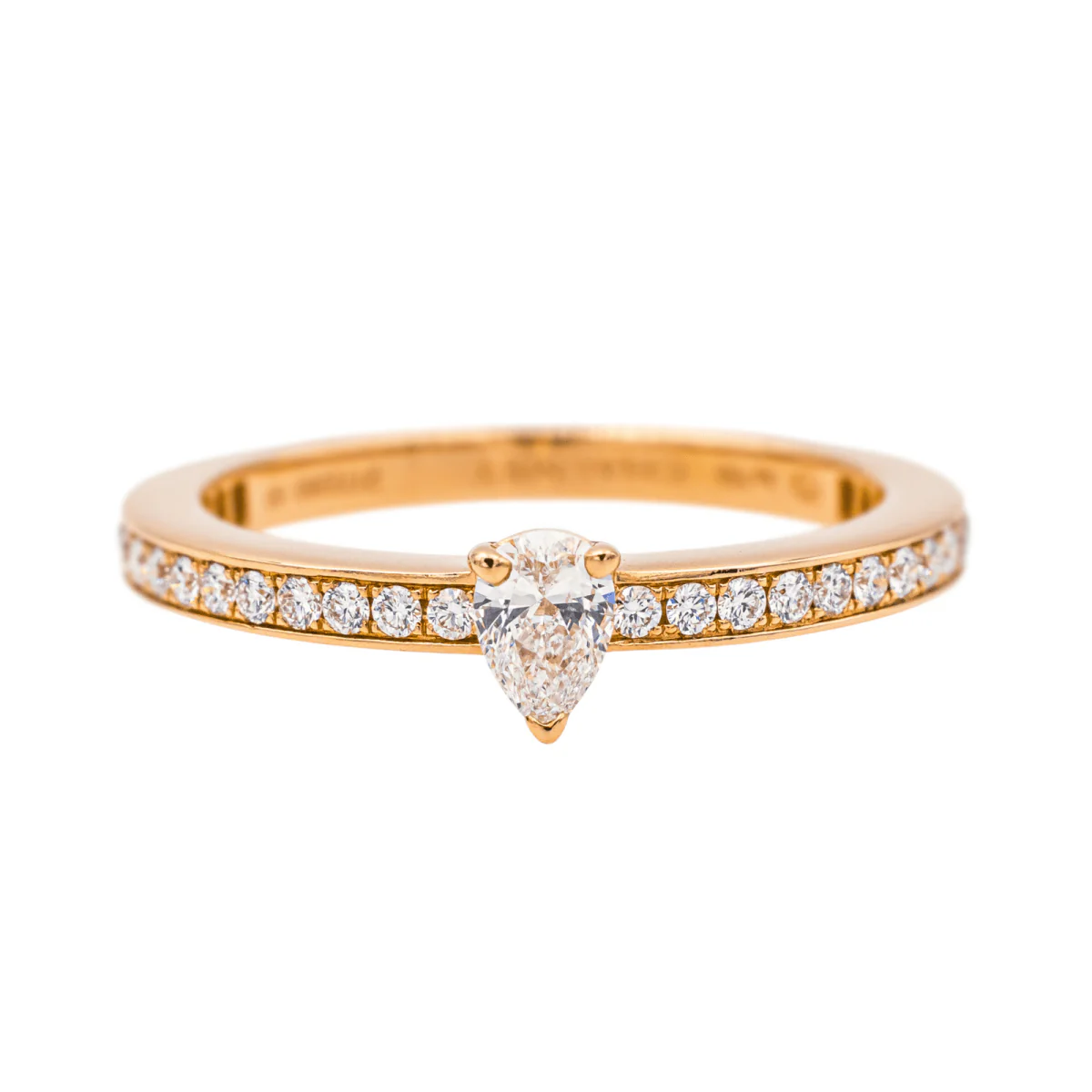 Bague Solitaire CHAUMET "Joséphine Éclat d'Éternité" en or rose et diamants