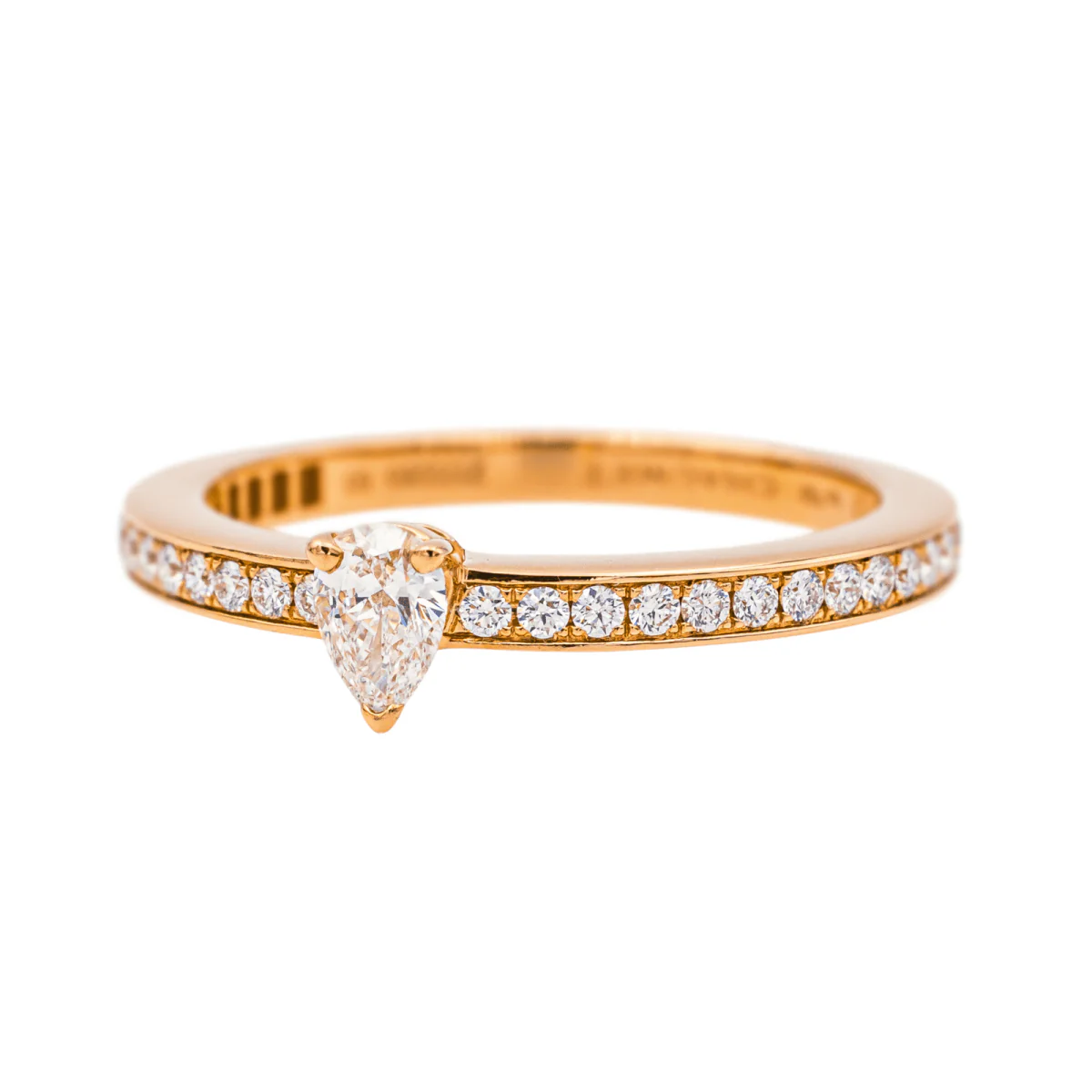Bague Solitaire CHAUMET "Joséphine Éclat d'Éternité" en or rose et diamants - Image 3