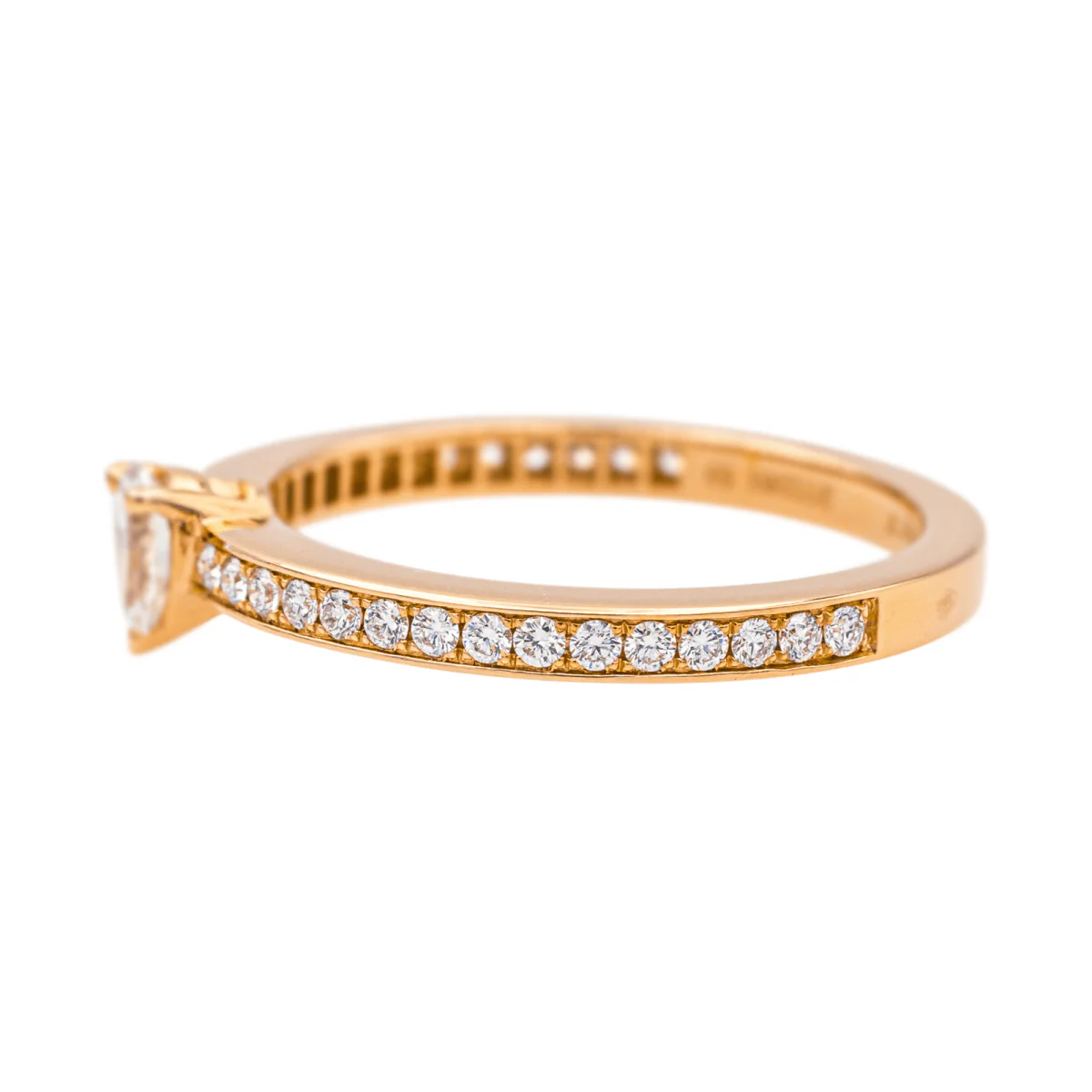 Bague Solitaire CHAUMET "Joséphine Éclat d'Éternité" en or rose et diamants - Image 4