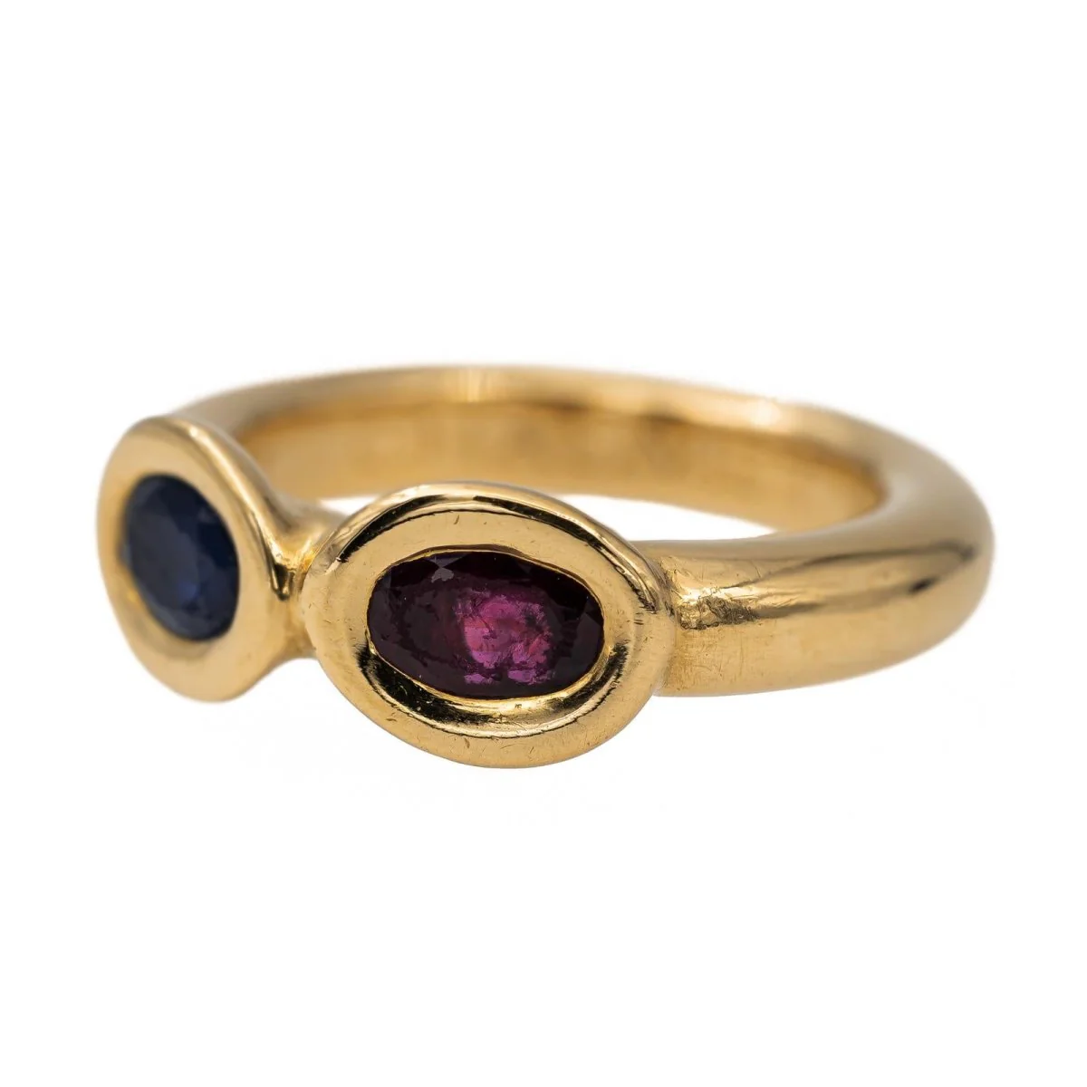 Chaumet Bague Toi et moi en or jaune saphir et rubis - Image 4