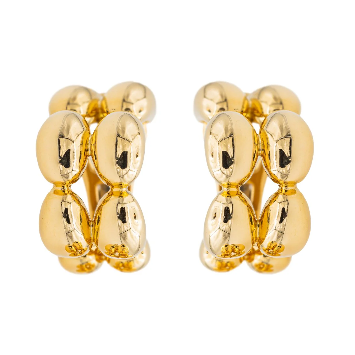 Boucles d'oreilles Créoles CHAUMET "Magellan" en or jaune