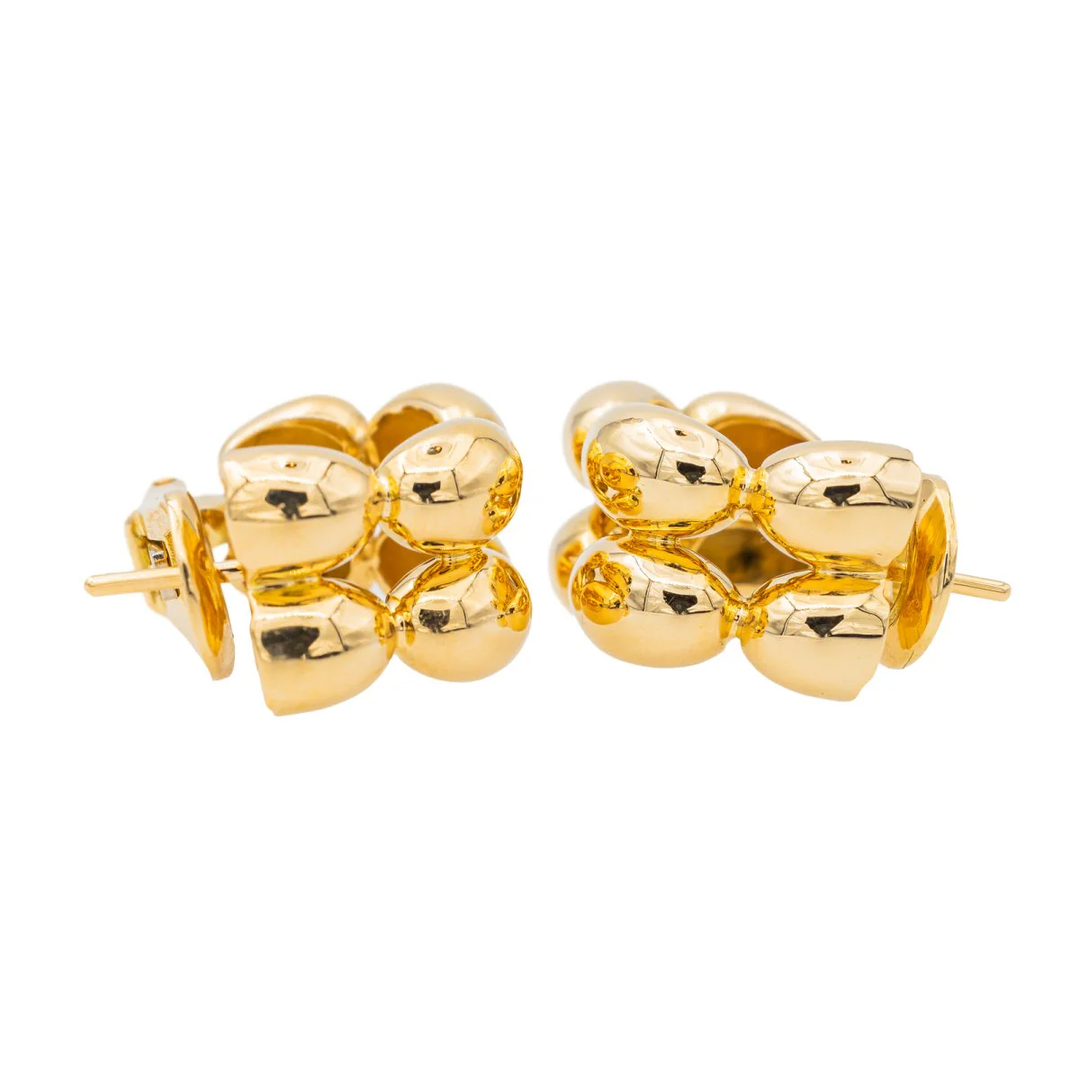 Boucles d'oreilles Créoles CHAUMET "Magellan" en or jaune - Image 3