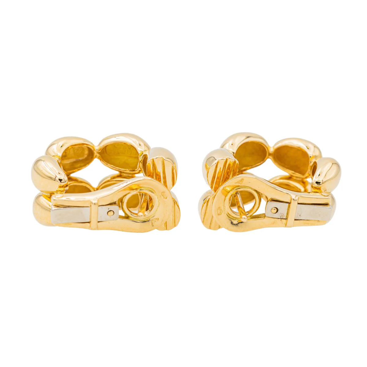 Boucles d'oreilles Créoles CHAUMET "Magellan" en or jaune - Image 4