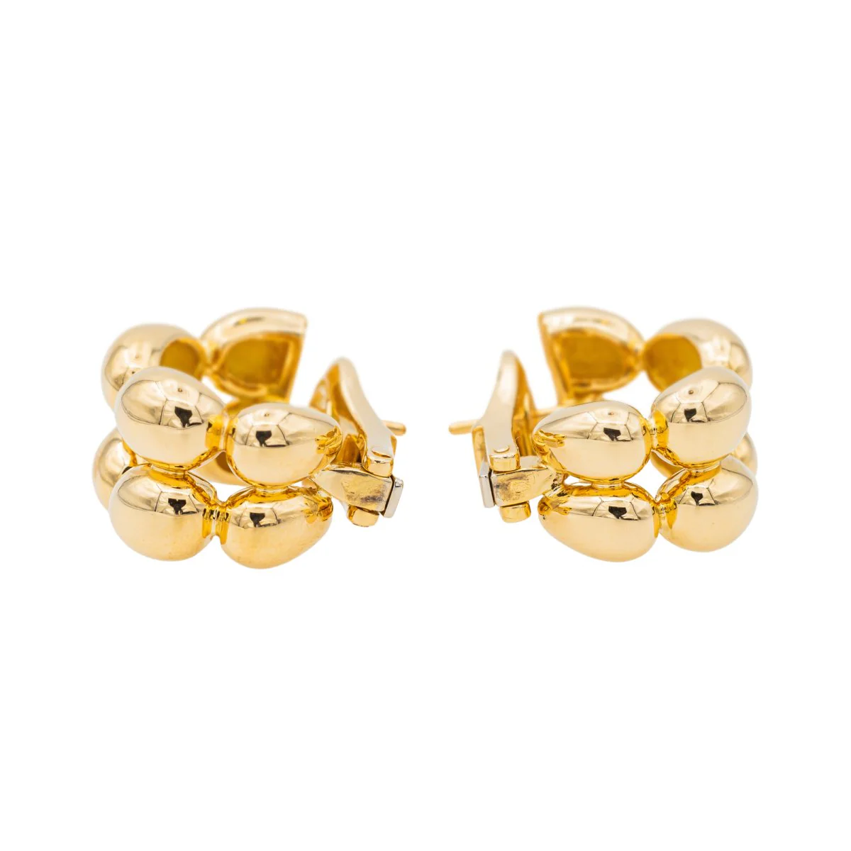 Boucles d'oreilles Créoles CHAUMET "Magellan" en or jaune - Image 5