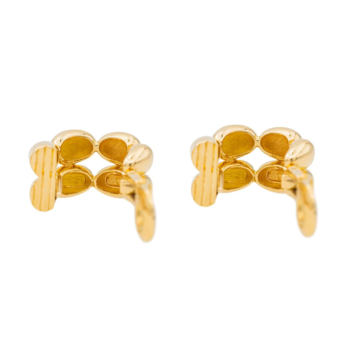 Boucles d'oreilles Créoles CHAUMET "Magellan" en or jaune - Image 6
